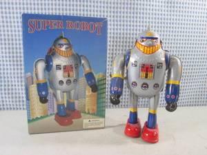 (C-4) Metal Wind-Up Super Robot