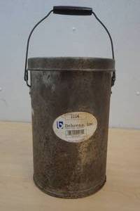 Behrens milk pail, oyster shells