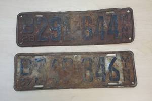 vintage license plates