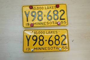 Vintage license plates