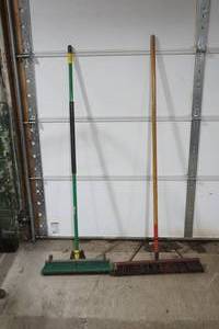 2 garage brooms
