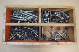 Bolts and Wooden Bin