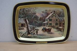 Currier and Ives Tray