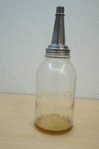 vintage oil jar