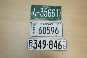 vintage license plates
