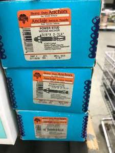 3 BOXES POWER STUD ANCHORS