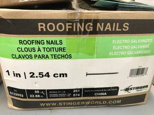 NEW, BOX ROOFING NAILS