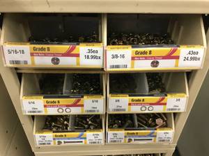 6 DRAWER BIN WITH NUTS AND BOLTS