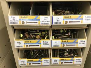 6 DRAWER BIN WITH ASSORTED HEX CAP SCREWS