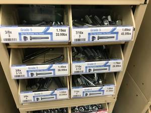 6 DRAWER BIN WITH ASSORTED HEX CAP SCREWS