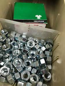 6 DRAWER BIN WITH ASSORTED HEX NUTS, HEX CAP SCREWS