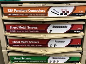 3 BIN CABINET WITH ASSORTED SCREWS