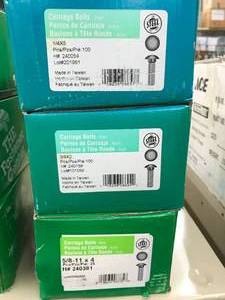 3 BOXES ASSORTED CARRIAGE BOLTS