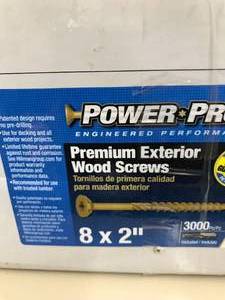 OPEN BOX 8X2 EXTERIOR WOOD SCREWS