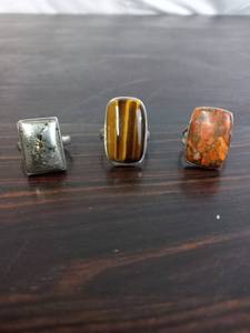 lot 59 image: Three Sterling Silver Rings