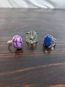 lot 60 image: Three Sterling Silver Rings