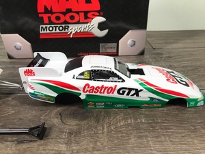 lot 13 image: 1997 Mac Tools Motor Sports John Force #1  CASTROL GTX 124 scale die cast Mustang Funny Car