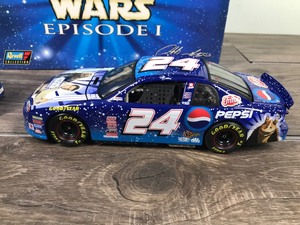 lot 24 image: 1999 Revell Collection Jeff Gordon Monte Carlo #24  Star Wars 124 scale die cast coin bank stock car