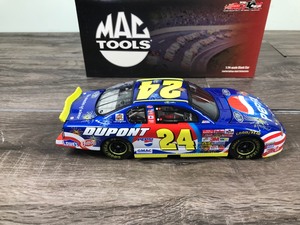 lot 40 image: 2002 Action 10th Anniversary Mac Tools Jeff Gordon Monte Carlo #24 DuPont  Pepsi  Daytona 124 scale die cast stock car