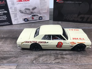 lot 62 image: 2001 Action RCCA 1964 Chevelle clear window bank Dale Earnhardt #8  1st Asphalt Win 124 scale die cast stock car