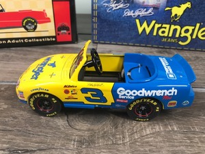 lot 92 image: Action Racing Collectibles RCR Dale Earnhardt #3  GM Goodwrench Service Plus  Wrangler Jeans Monte Carlo 132 scale die cast pedal car coin bank