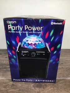 lot 118 image: Ion Audio Party Power Portable Speaker System with Party Lights