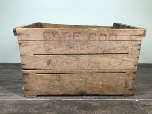 lot 121 image: Vintage wooden crate  Cape Cod Cranberries - 14 U.S. Standard Cranberry BBL.