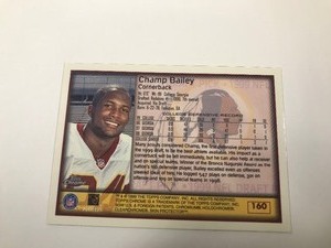 lot 317 image: 1999 Topps Chrome - CHAMP BAILEY - Rookie Card #160 - WASHINGTON REDSKINS