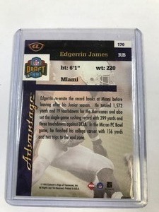 lot 320 image: 1999 Collectors Draft Edgerrin James Football Card #170