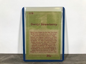 lot 333 image: 1985 MLB Topps Baseball #1 Draft Pick  Darryl Strawberry  #278  NY Mets