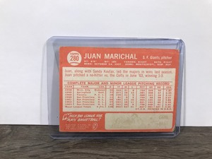 lot 353 image: 1964 Topps Juan Marichal Baseball card #280