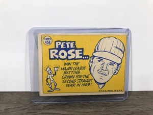 lot 356 image: 1970 Topps Pete Rose Baseball card #458