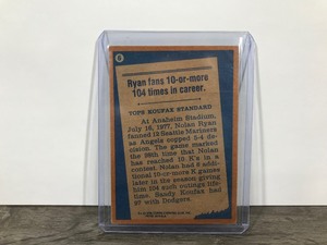 lot 360 image: 1978 Topps Nolan Ryan record breaker Baseball card #6