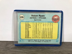 lot 363 image: 1982 Fleer Nolan Ryan baseball card #229