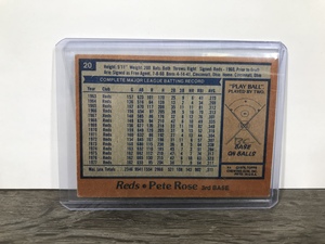 lot 377 image: 1978 Topps Pete Rose baseball card #20