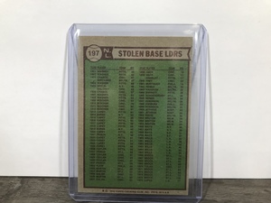 lot 381 image: 1976 Topps Stolen Base Leaders Lou Brock, Joe Morgan & Dave Lopes baseball card #197