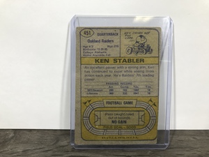 lot 382 image: 1974 Topps Ken Stabler football card #451