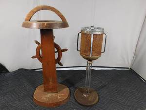 lot 244 image: 2 stand up ashtrays