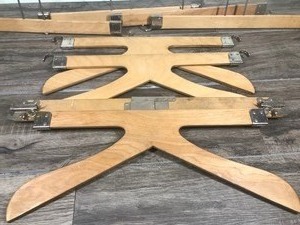 lot 429 image: Vintage wooden clothes hangers