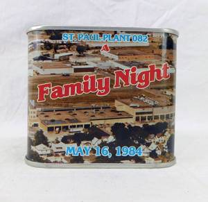 lot 33 image: Vintage 1984 Ford St. Paul Plant 082 Family Night Tin Bank
