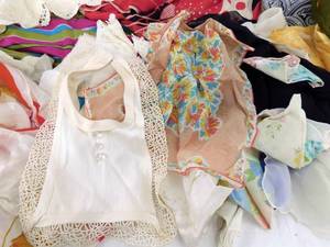 lot 51 image: Lot of Vintage Scarves, Hankies and a Dickie