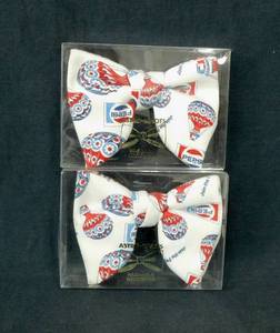 lot 18 image: Set of 2 Vintage 1977 Pepsi Join the Pepsi People Feelin Free Bow Ties by Astro-Knots