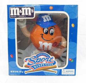 lot 105 image: New M and Ms 1996 Limited Edition Baseball Themed Candy Dispenser