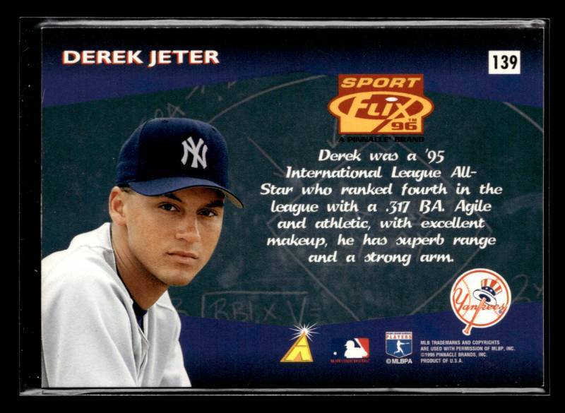 lot 24 image: 1996 Sportflix Derek Jeter Rookie #139