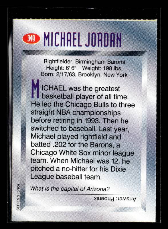 lot 88 image: 1995 Sports Illustrated For Kids Michael Jordan #349