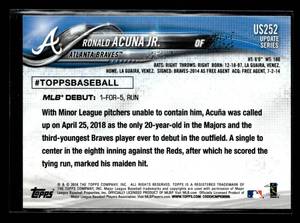 lot 11 image: 2018 Topps Update Ronald Acuna Jr Rookie Card #US252