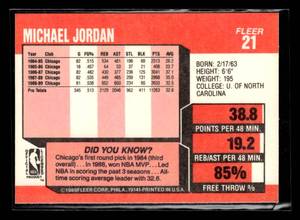 lot 22 image: 1989-90 Fleer Michael Jordan Basketball Card #21