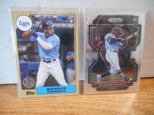lot 34 image: (2) 2022 Wander Franco Rookie Card Lot