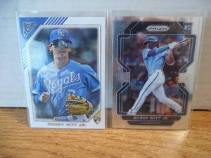 lot 35 image: (2) 2022 Bobby Witt Jr. Rookie Card Lot