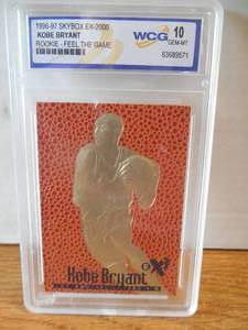 lot 43 image: 1996-97 Skybox EX Kobe Bryant Rookie Card - Feel The Game Graded Gem Mint 10